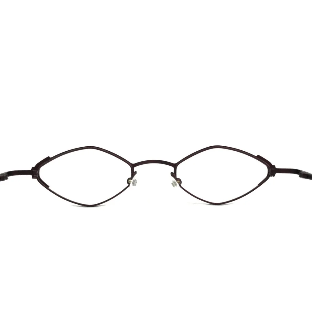 ogi Eyeglasses Frames 2068 COL. 59 Burgundy Red Geometric Wire Rim 43-21-140